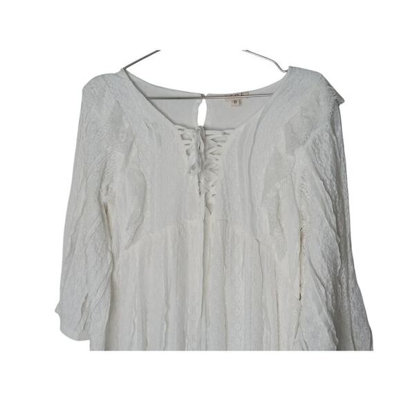 New without tags POL Clothing Womens Run Down Lace Mini Dress White SZ S - Picture 4 of 13